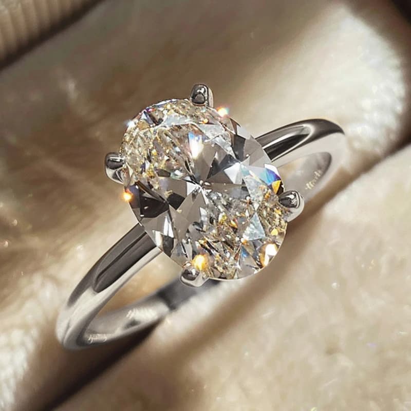 Bague en argent Sterling 925 en Zircon 1-8CT, magnifique bague ovale brillante en pierre pour femmes, fiançailles, mariage, luxe, bijoux fins de haute qualité