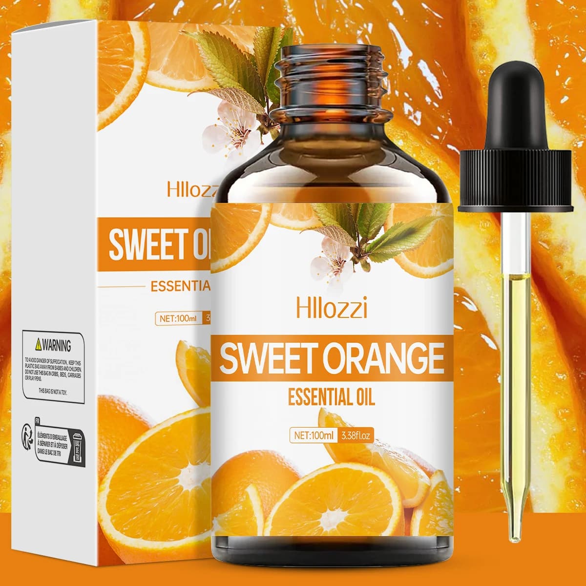 L'huile essentielle d'orange douce est utilisée pour les soins de la peau, le massage, le bain et l'aromathérapie. Il convient pour le visage, le corps et les ongles.