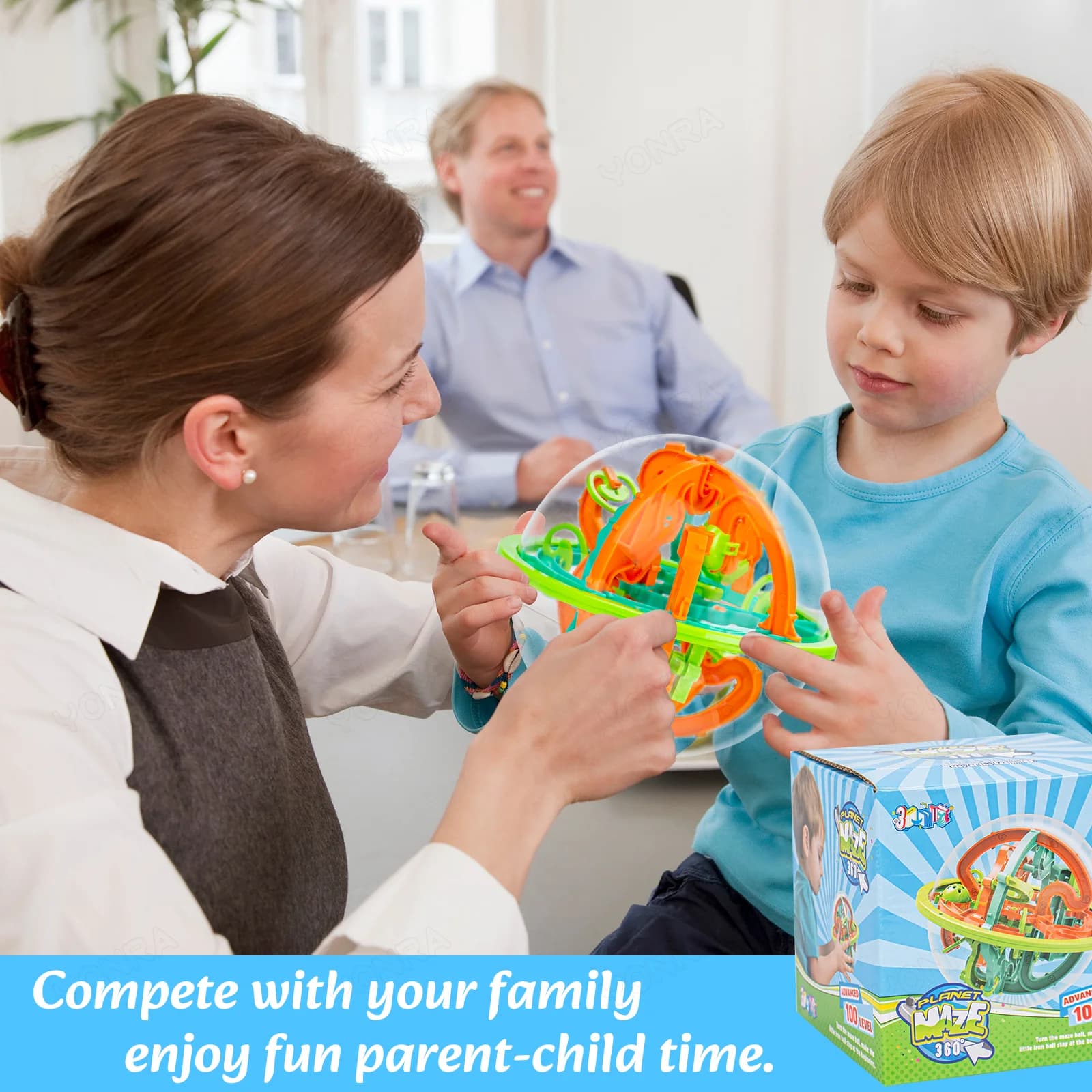 Boule de Puzzle 3D, jeu de cerveau, jouets pour enfants, boule en acier, boule de labyrinthe, jeu de labyrinthe 3D avec 100 Obstacles, cadeaux d'anniversaire pour garçons et filles