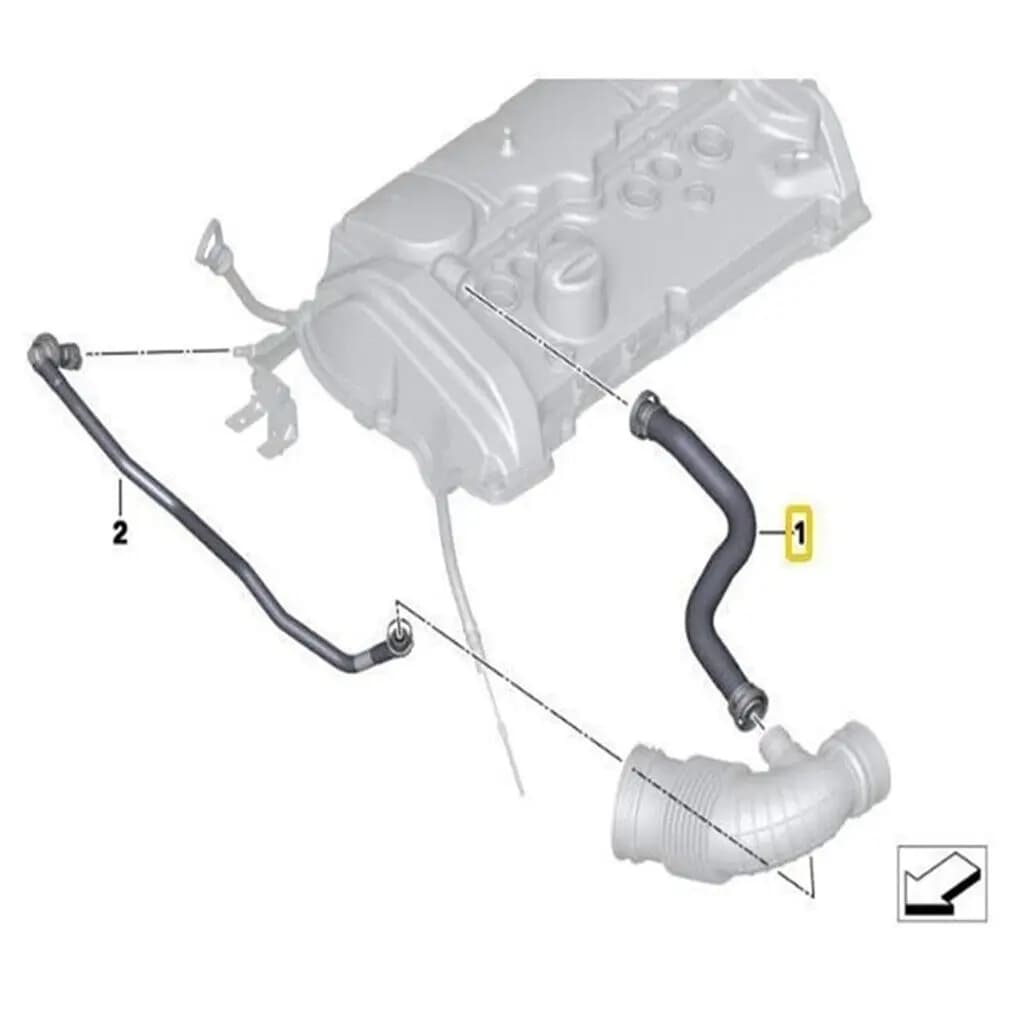 Tuyau de ventilation d'admission d'air pour filtre à air de voiture, pour BMW F20 F21 F22 F23 F30 F31 F34 OEM13717823517, accessoires automobiles