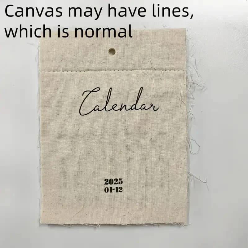 Joli calendrier 2026 créatif en toile avec crochets