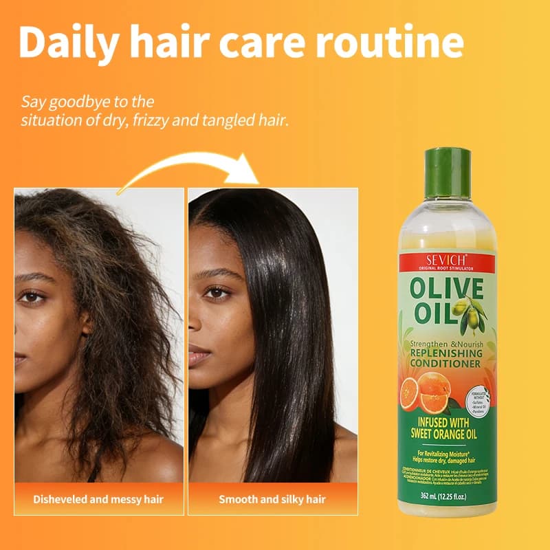 Crème coiffante à l'huile d'olive 362 ml, crème coiffante pour boucles, boucles longue durée sans frisottis, après-shampoing hydratant et élastifiant