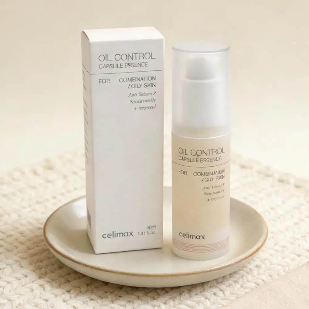 Sérum Visage Anti-Sébum Celimax 30ml à la Niacinamide et au 4-terpineol pour Peaux Mixtes à Grasses – Essence Capsule Contrôle du Sébum et Éclaircissante