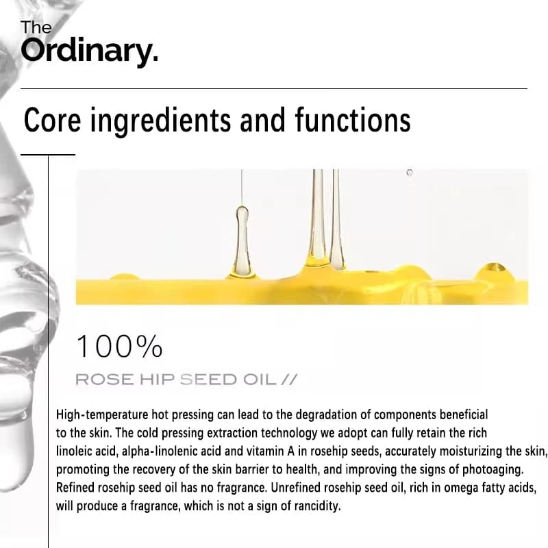 Huile de graines de cynorrhodon 100% biologique pressée à froid 30ml