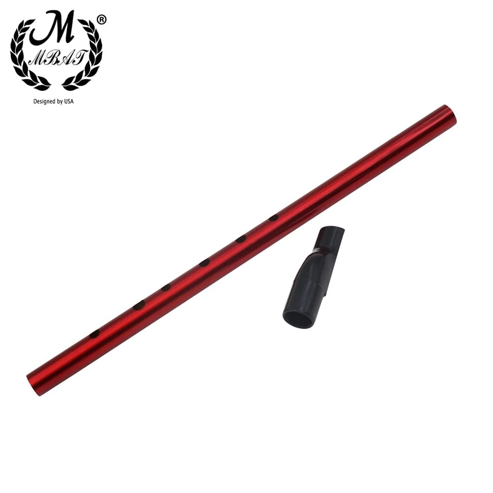 M MBAT – flûte en étain, 6 trous, sifflet irlandais, embout en D, Instrument à vent Portable en métal pour débutants et amateurs de musique