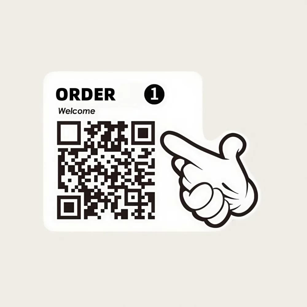 Autocollants de table plate QR