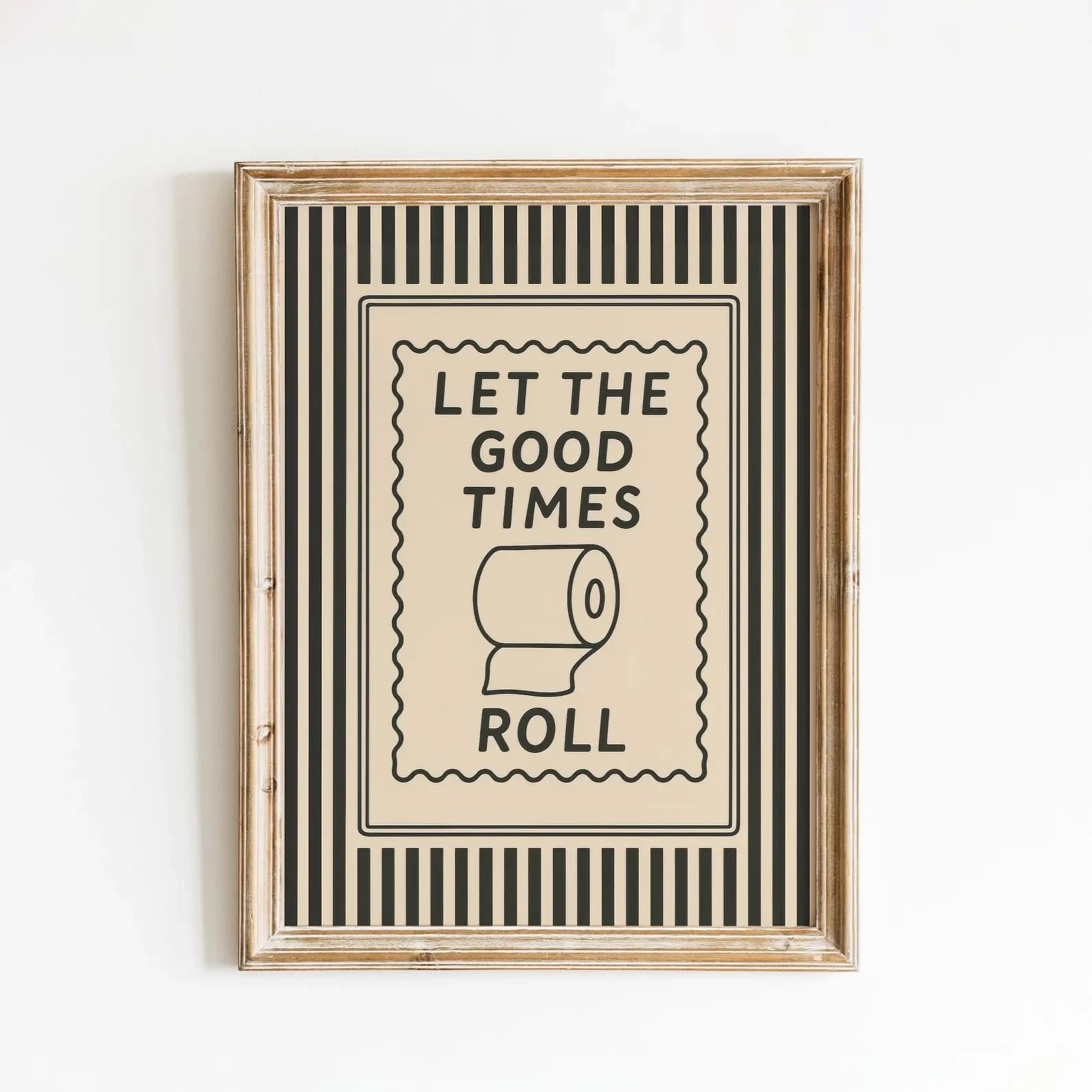 Laissez les bonnes fois roule drôle salle de bain mur Art décoratif Giclee impression sans cadre affiche idéale pour la décoration intérieure