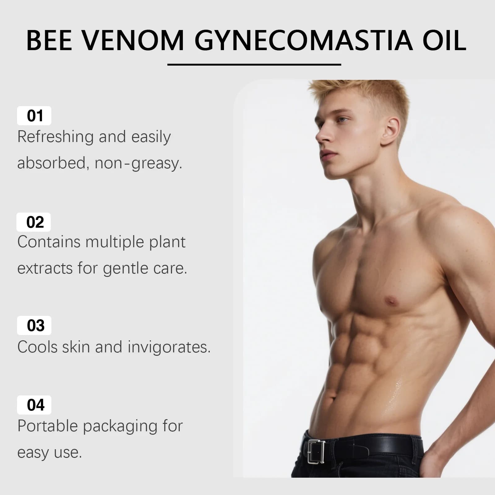 Huile de gynécologie au venin d'abeille pour hommes