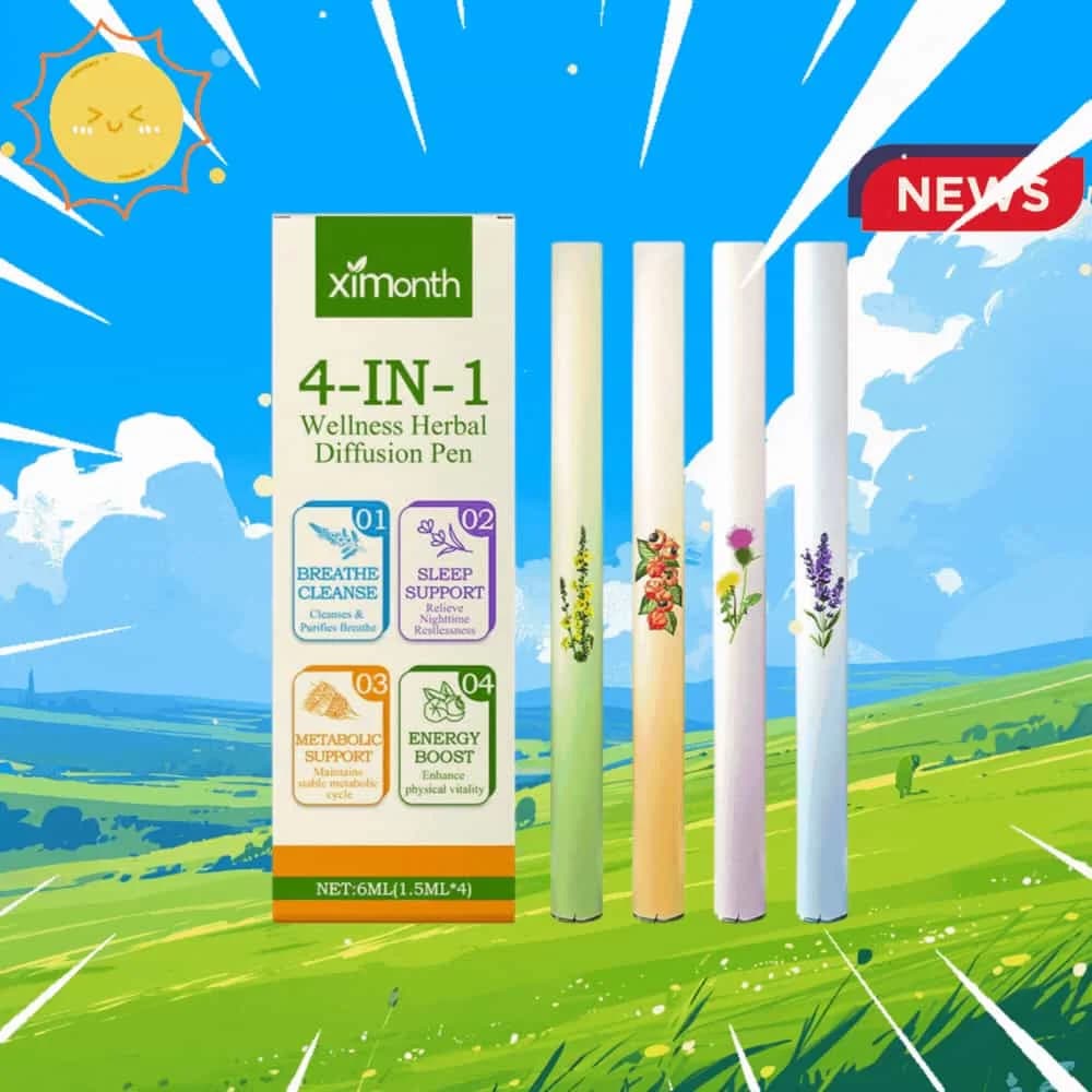 Stylo diffuseur d'aromathérapie 4 en 1, revigorant, relaxant les sens, respiration claire, stylo de nettoyage des poumons