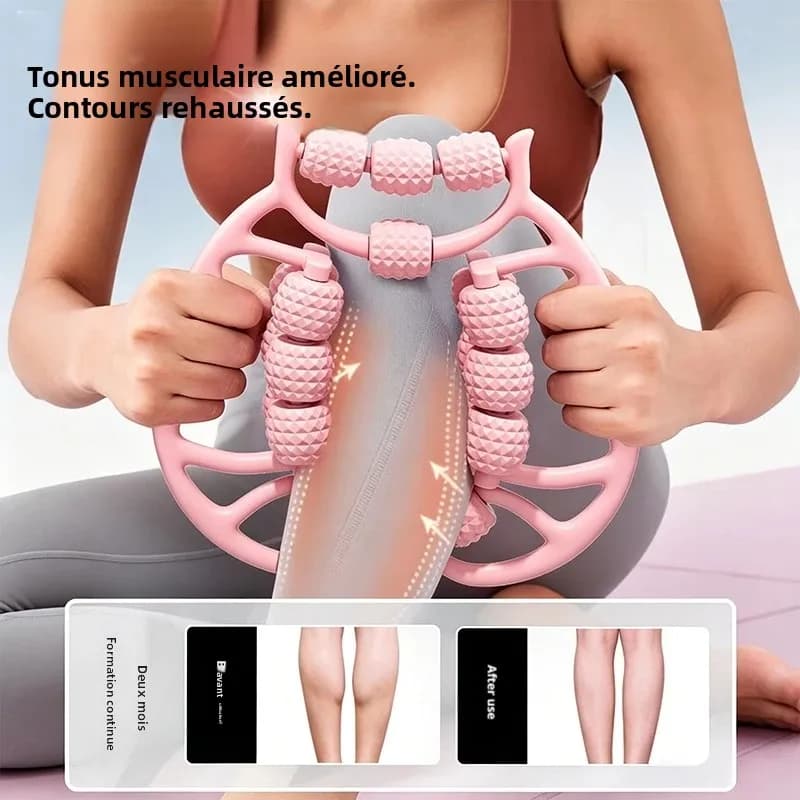 360 ° Rouleau de massage complet pour les jambes à billes multiples