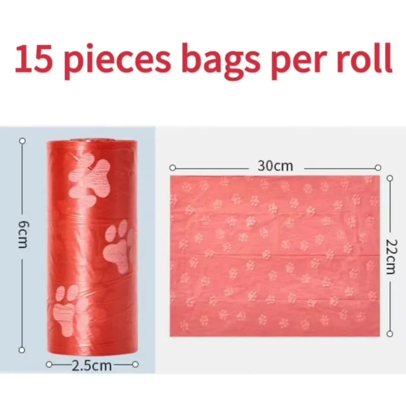 Sacs à excréments épais anti-fuite pour chiens, 2 à 30 rouleaux, pour promenades en plein air, poubelle biodégradable pour animaux de compagnie, sacs à déchets dégradables pour chats, fournitures pour