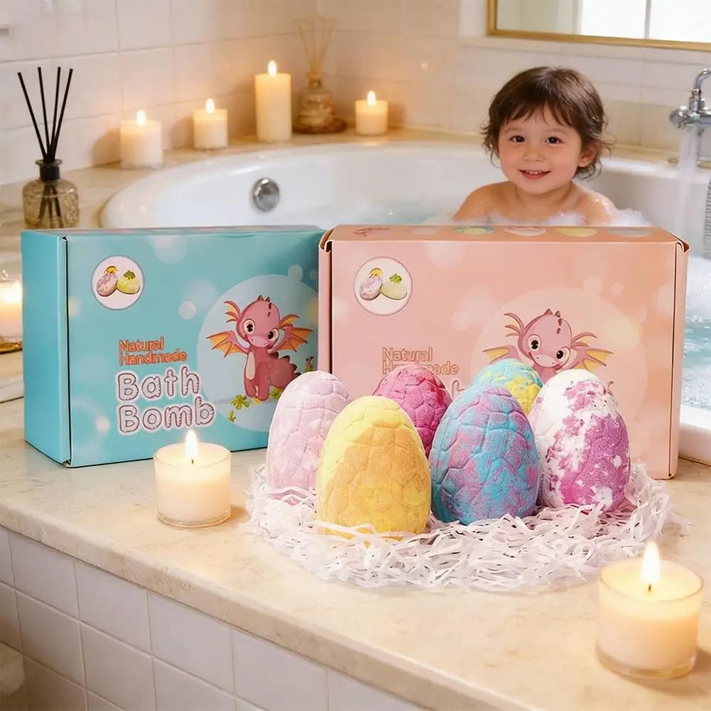 Boules de bain effervescentes aux huiles essentielles, lot de 12, en boîte