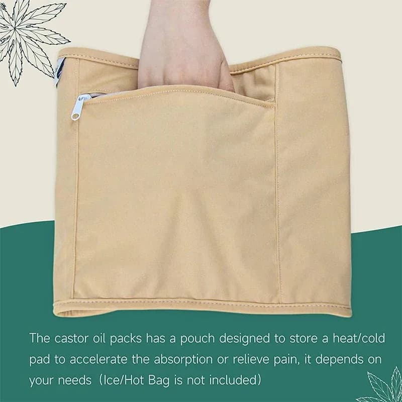 Pack d'huile de ricin (ceinture de soutien de taille anti-fuite