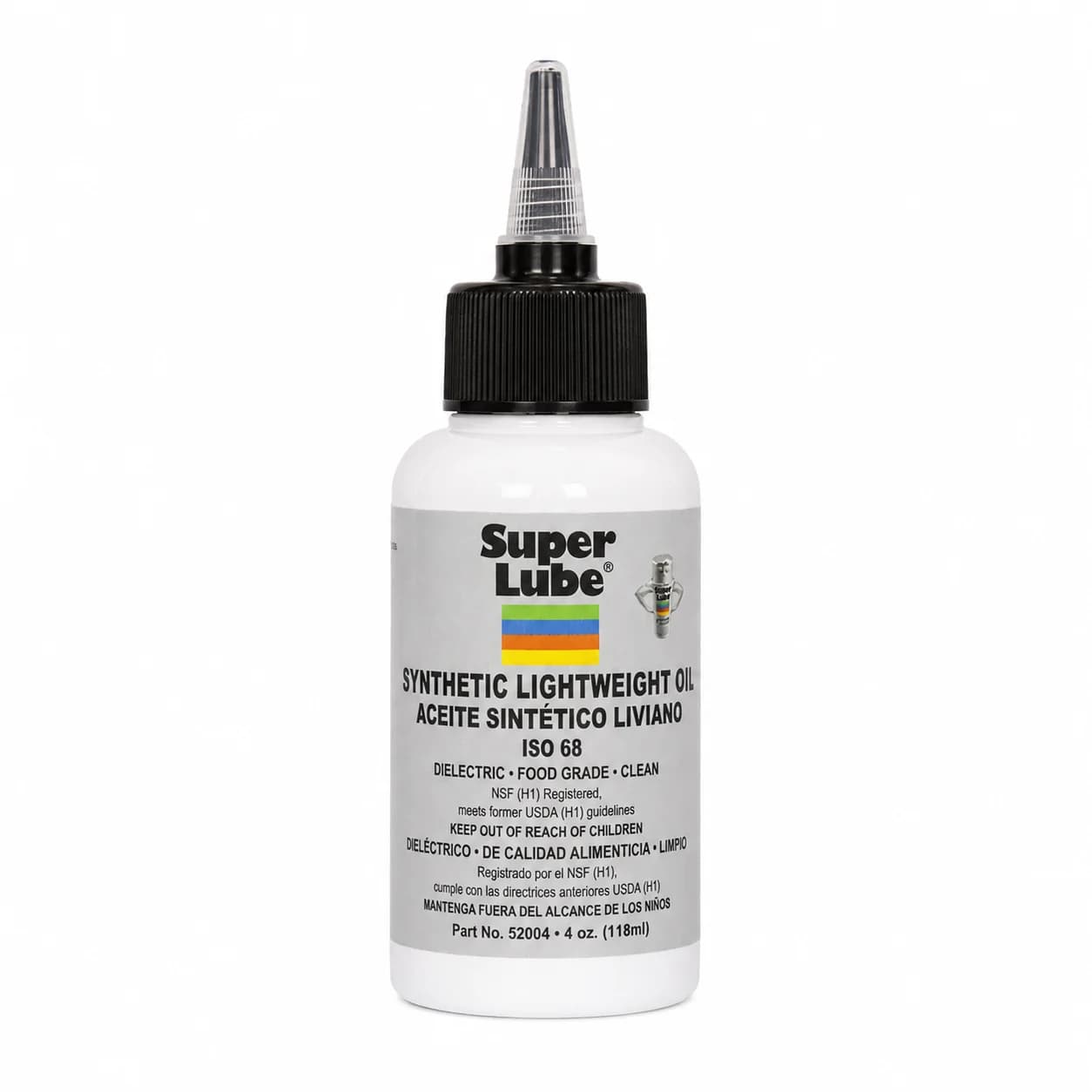Huile synthétique de qualité alimentaire Super Lube 52004 ISO 68 pour roulements de machines, chaînes, pompes