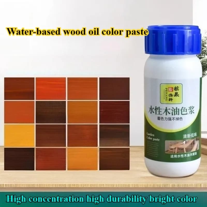 Pâte de couleur pour bois à base d'eau hautement concentrée 100 ml, peinture résistante au soleil pour la rénovation et la coloration des produits en bois