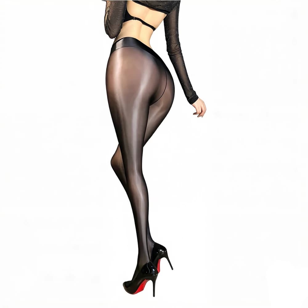 Pantalon moulant sexy pour femme, taille haute, effet crayon, élastique, brillant, style yoga, legging sculptant