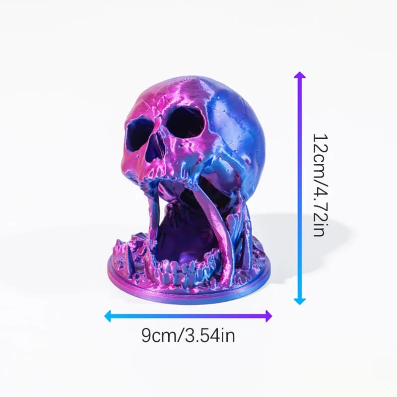 Tour de dés à tête de mort imprimée en 3D