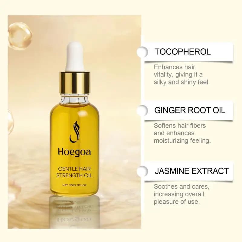 Huile essentielle Hoegoa pour les soins capillaires, nourrit le cuir chevelu, rend les cheveux lisses et est une huile essentielle hydratante pour les soins capillaires.