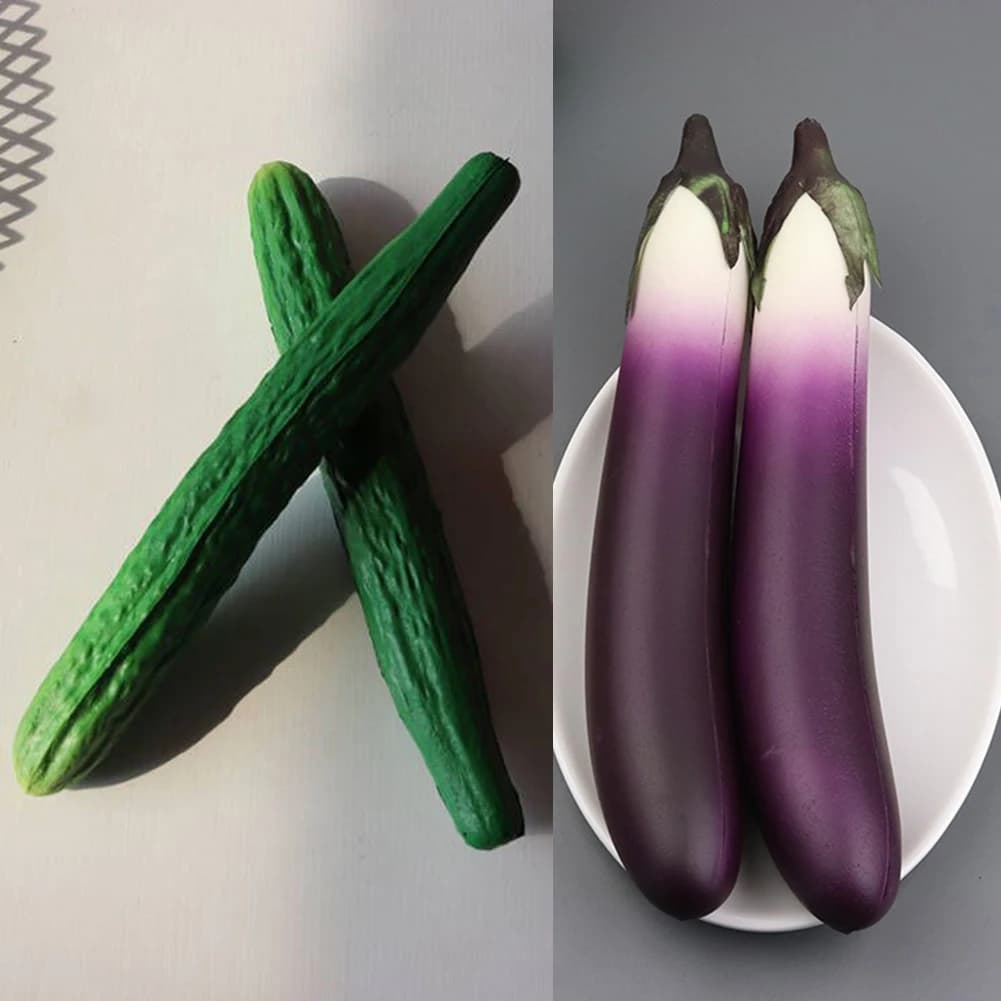 1 pièce d'ornement végétal artificiel (simulé) : aubergine