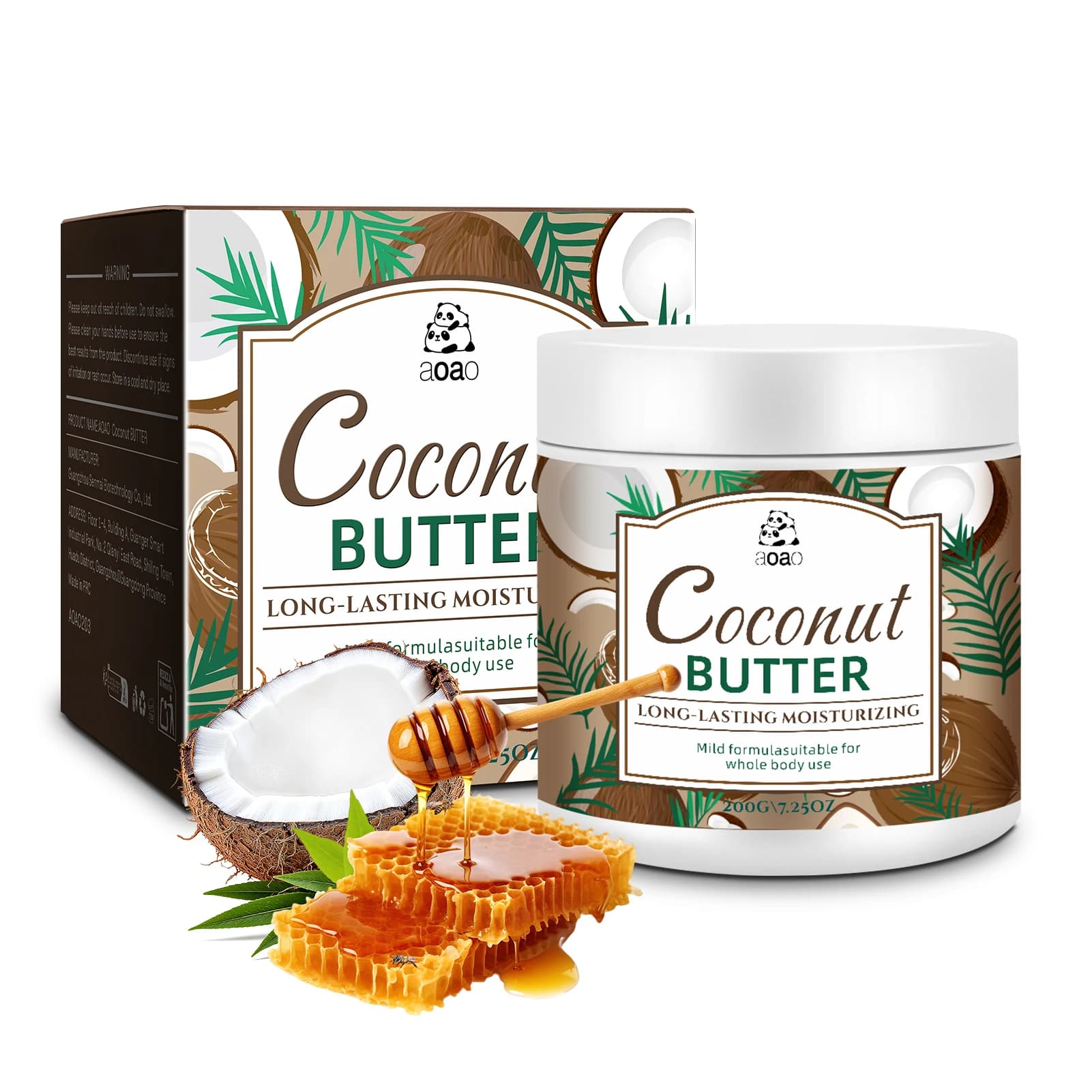 Beurre corporel au miel et à la noix de coco pour une hydratation longue durée