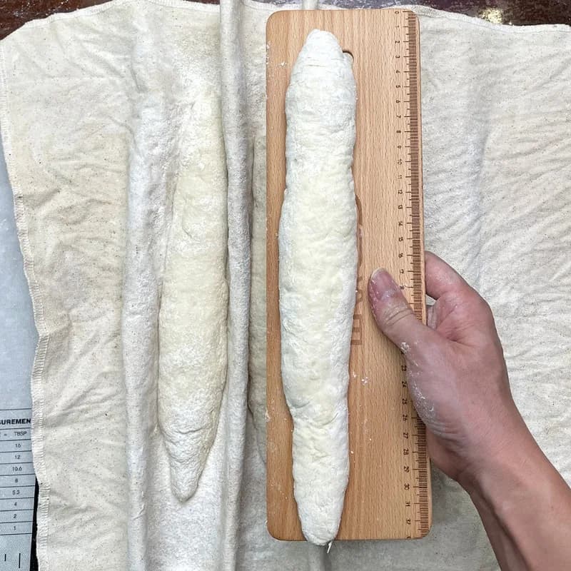 Planche de transfert de Baguette de cuisson, planche en bois rectangulaire à Double échelle de 38cm, pâte à Baguette Ciabatta, accessoires de cuisine