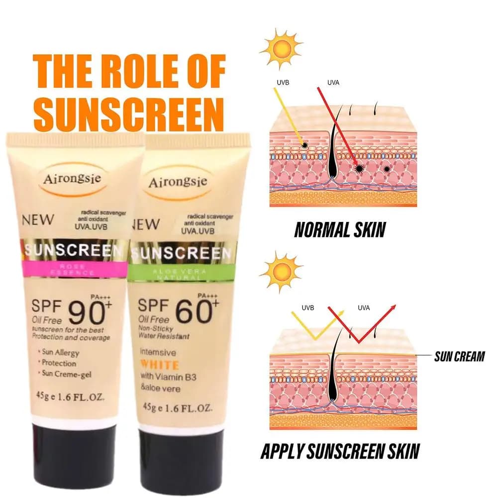 Crème solaire éventuelles F 90 + sans huile, 45g, hydratant, non collant, avec vitamines, N6G4