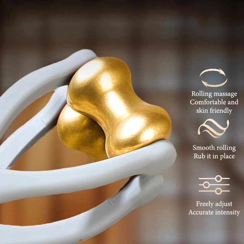 Outil de massage des doigts portable et pratique, rouleau double rangée en laiton, pour soulager la fatigue et favoriser la circulation sanguine