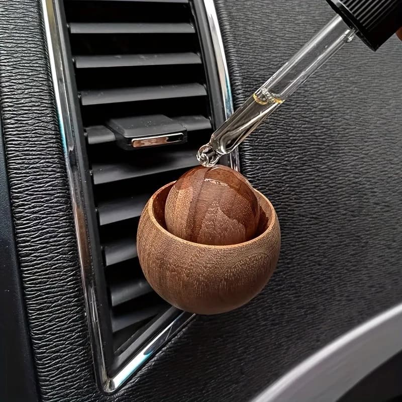 Diffuseur d'huiles essentielles pour voiture et maison - Fabriqué en bois, mini diffuseur de parfum naturel mignon, adapté à la chambre à coucher, au salon, à la salle de bain