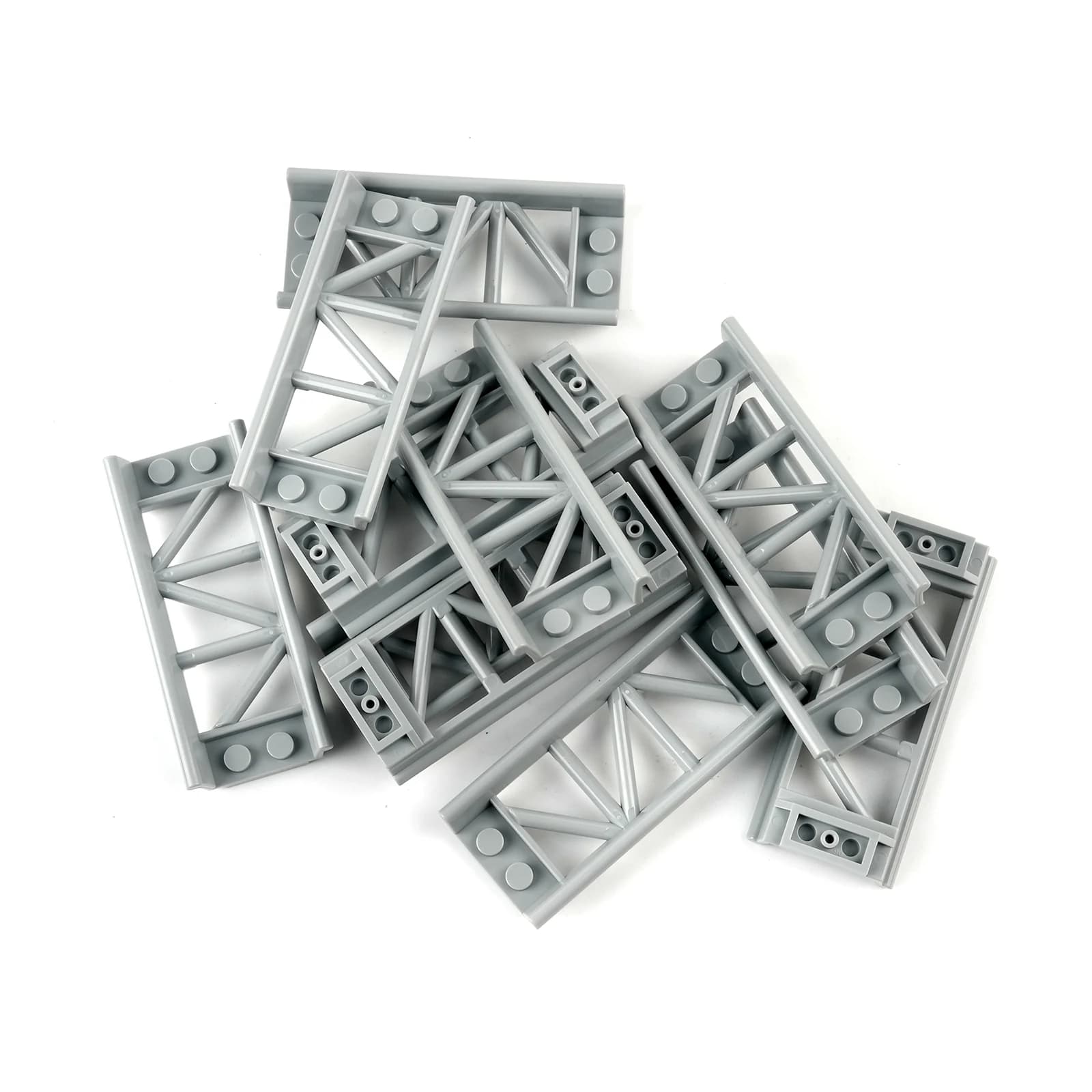 Rails de piste de montagnes russes grises, 10 pièces, petites pièces techniques de Paticle, bloc de construction MOC Compatible avec legoeds 25061 26559 26560