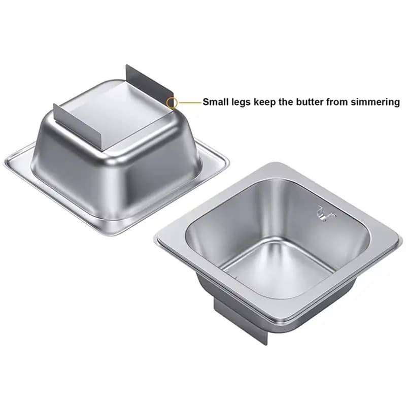 Rouleau à beurre en acier inoxydable AA81-2X - Distributeur de beurre fondu pour une répartition uniforme, gadget de cuisine indispensable