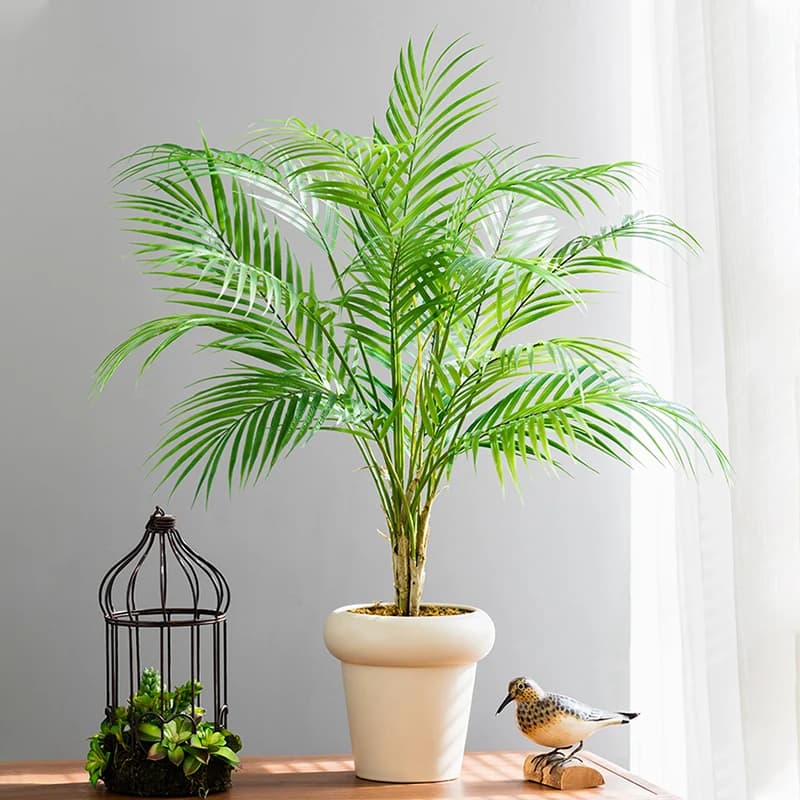 Plantes d'arbre artificielles tropicales de 88 CM, feuilles de palmier, branche en plastique, fausses plantes d'intérieur en plastique, accessoires de décoration pour la maison et le jardin