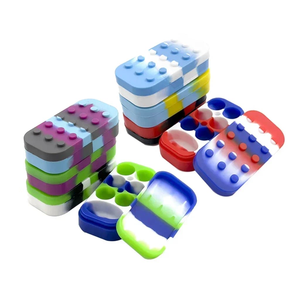 Boîte d'avertissement en silicone antiadhésif, 6 trous, 34ml, huile essentielle, récipient facile à transporter
