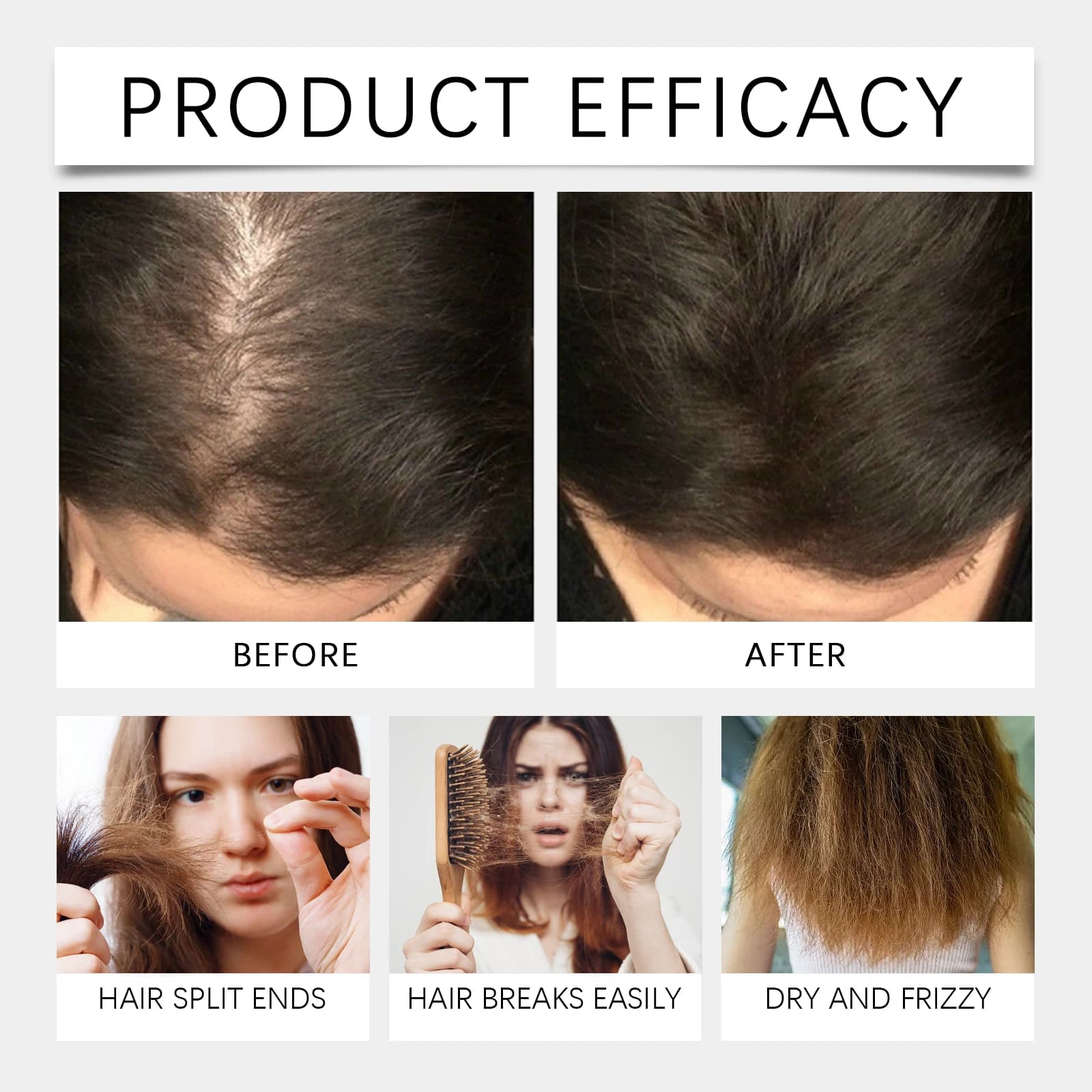 Huile capillaire bio à l'huile de Jojoba et au Squalane, soin réparateur doux pour cheveux secs et abîmés, réduit la chute des cheveux, lisse et redonne brillance et densité