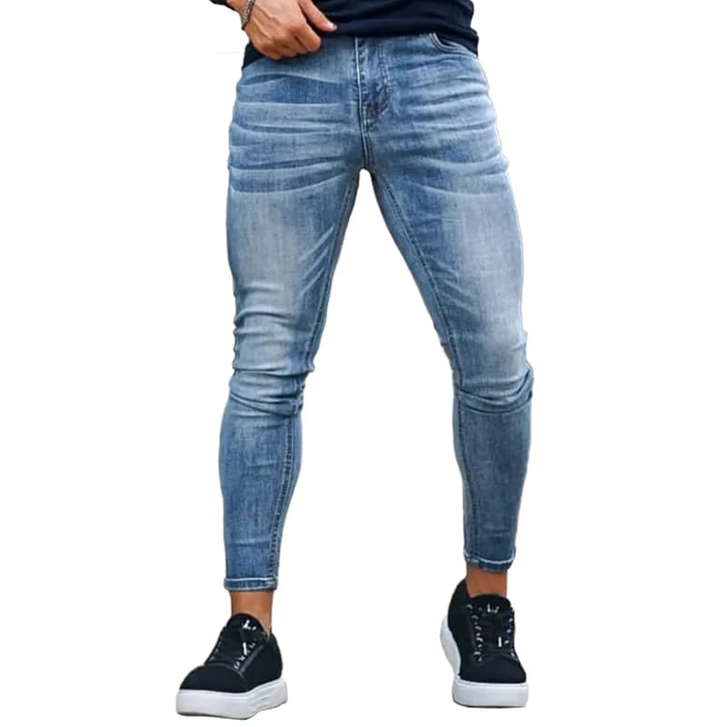 Jeans skinny brossés pour hommes