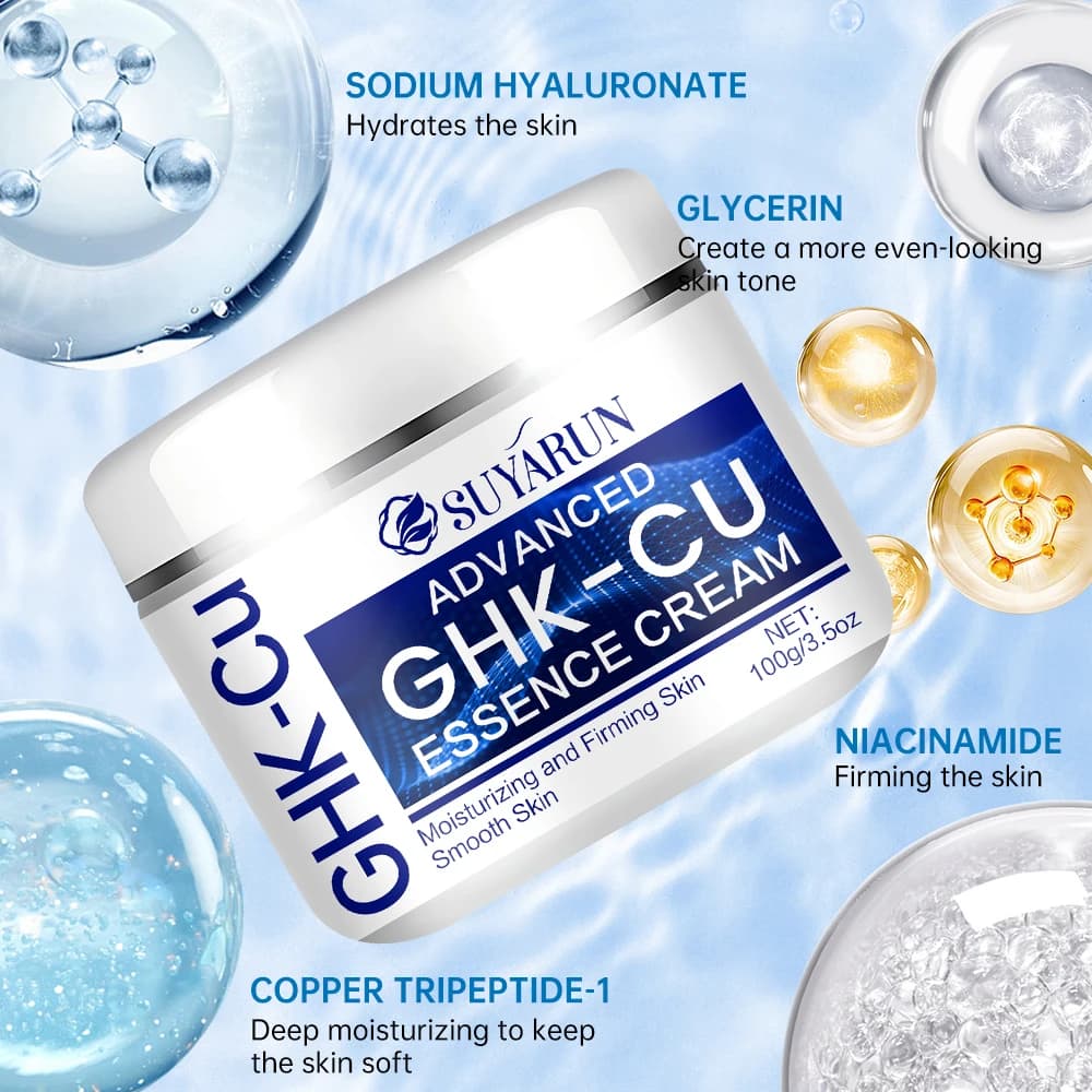 Crème GHK-CU - Hydratant visage anti-âge, raffermissant et hydratant pour tous types de peau, adapté aux hommes et aux femmes.