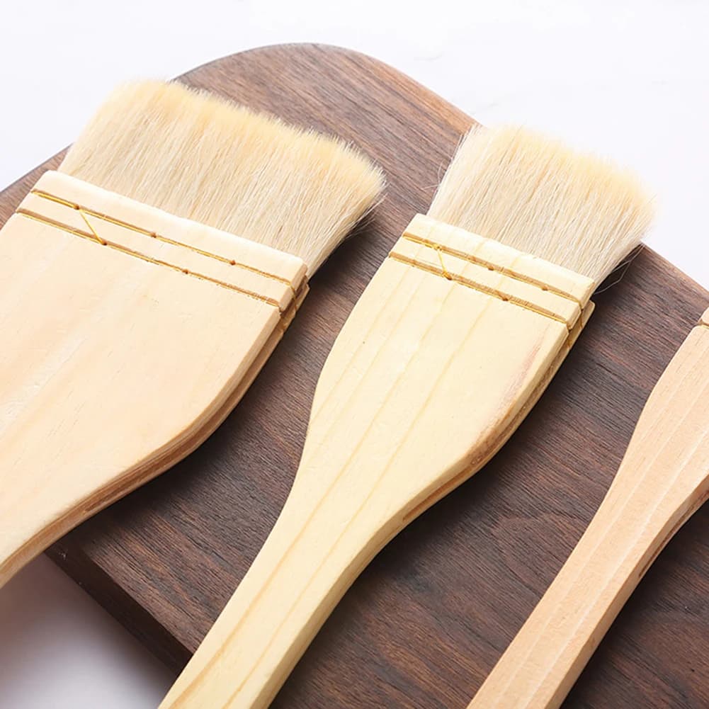 Brosses à huile de cuisine en bois