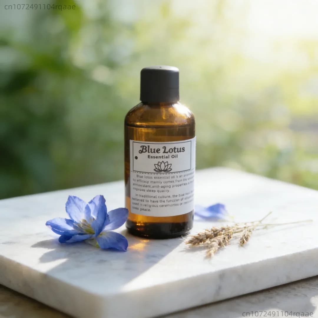 Huile essentielle de lotus bleu pure et naturelle pour l'aromathérapie, le diffuseur, la méditation, la relaxation, l'aide au sommeil, l'huile parfumée pour la maison
