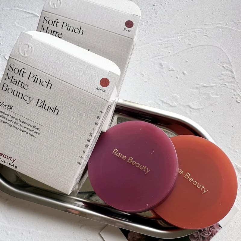 Rare Beauty Soft Pinch Matte Bouncy Blush Cream, texture crème de pomme de terre, longue tenue, naturelle, non collante, légère, maquillage pour le visage