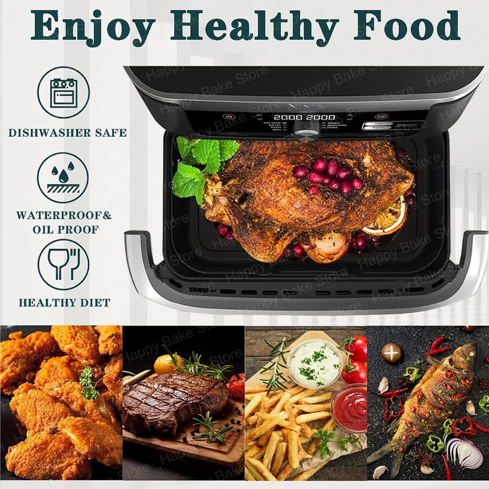Accessoires de friteuse à Air chaud pour Cosori Dual Blaze TwinFry XXL 10L, moule en Silicone pour Ninja Foodi Flexdrawer AF500EU 10,4l