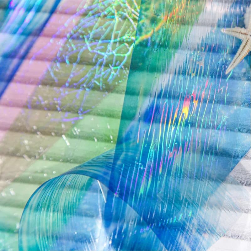 1 rouleau/5x200cm de ruban washi holographique à effet d'ondulation d'eau, texture d'eau courante irisée, ruban décoratif pour bordures de journal et collages