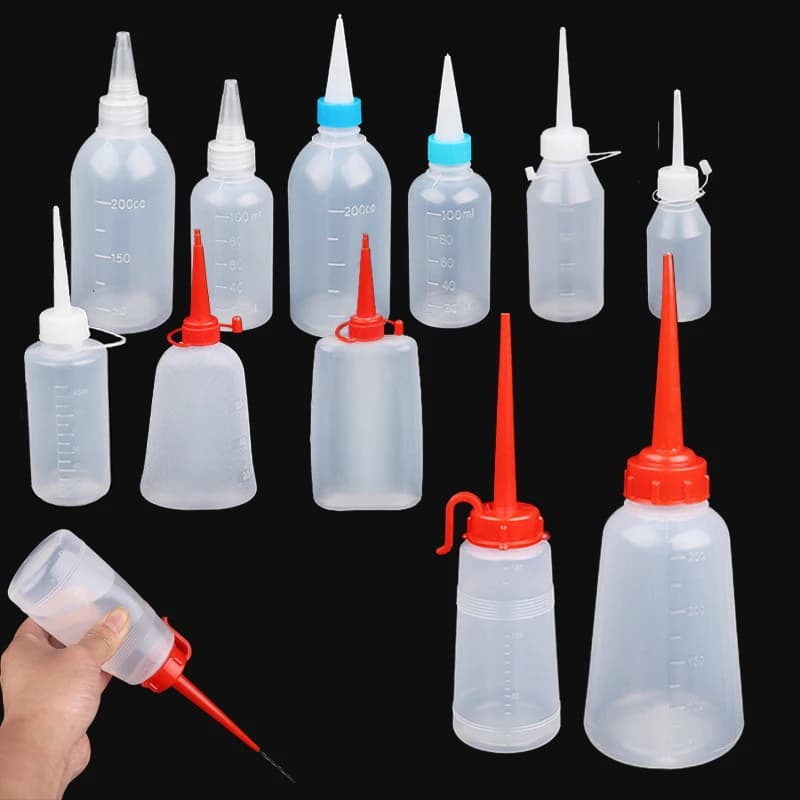 Bouteilles distributrices d'huile à bec Portable de 30 à 250ml, 4 pièces, bouteille vide en plastique à Long bec, bouteille d'huile, récipient de lubrifiant polyvalent