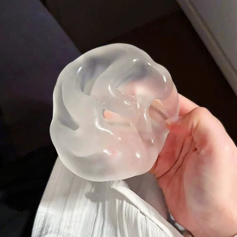 Balle anti-stress en huile de coco faite à la main : douce et moelleuse, soulage le stress et apaise l'anxiété – Un petit cadeau parfait pour les adultes