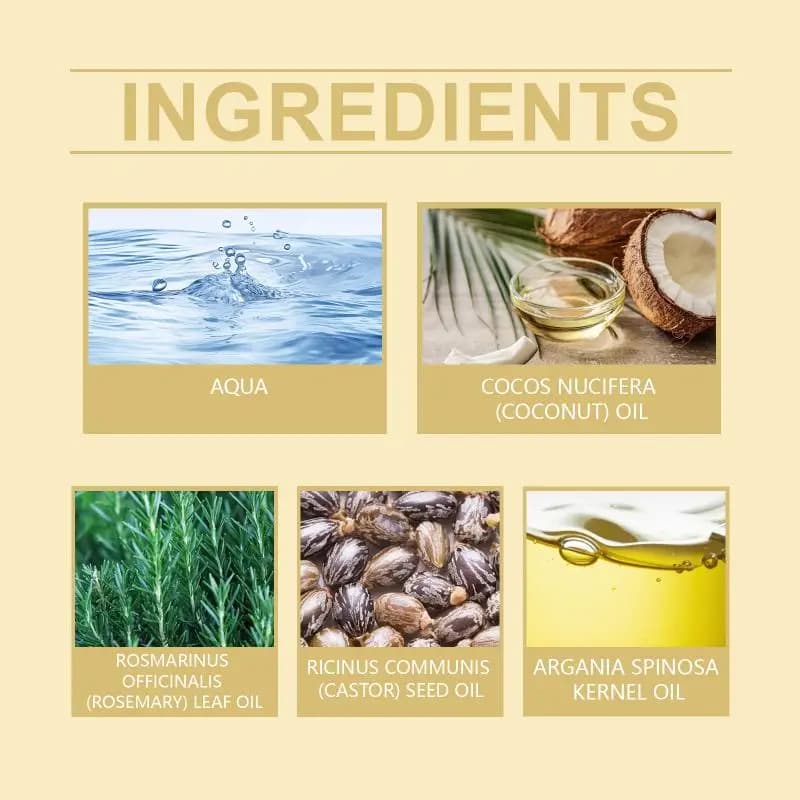 Ensemble de soins capillaires à l'huile de romarin biologique, réparation des cheveux abîmés, masque hydratant lissant, réduit les frisottis, nourrit en profondeur le cuir chevelu sec