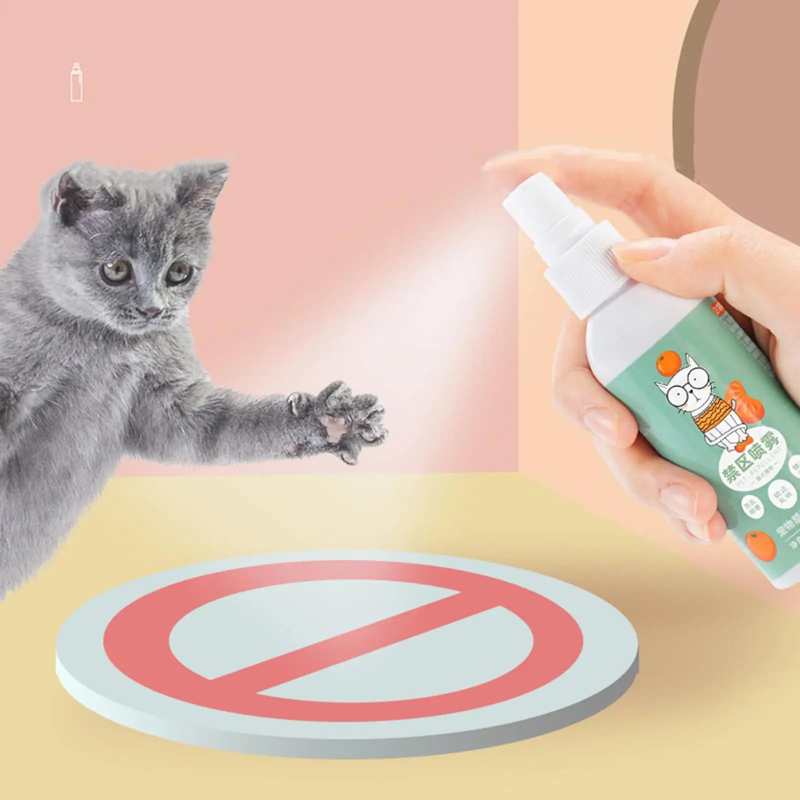 Spray dissuasurant pour chat