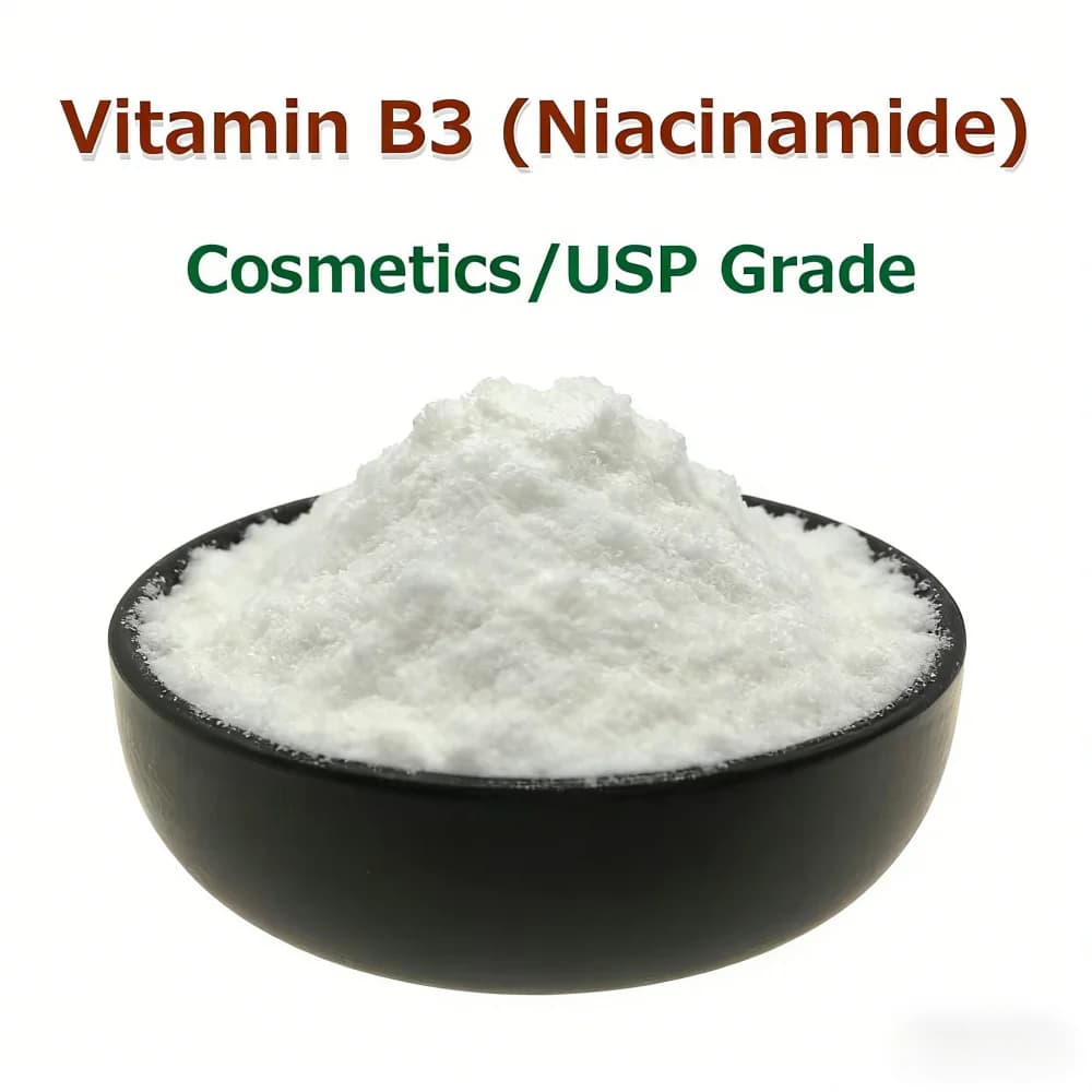 Poudre de nicotinamide VB3, vitamine B3 à 99%, poudre de niacinamide pour blanchir la peau, additif pour émulsion de soin de la peau