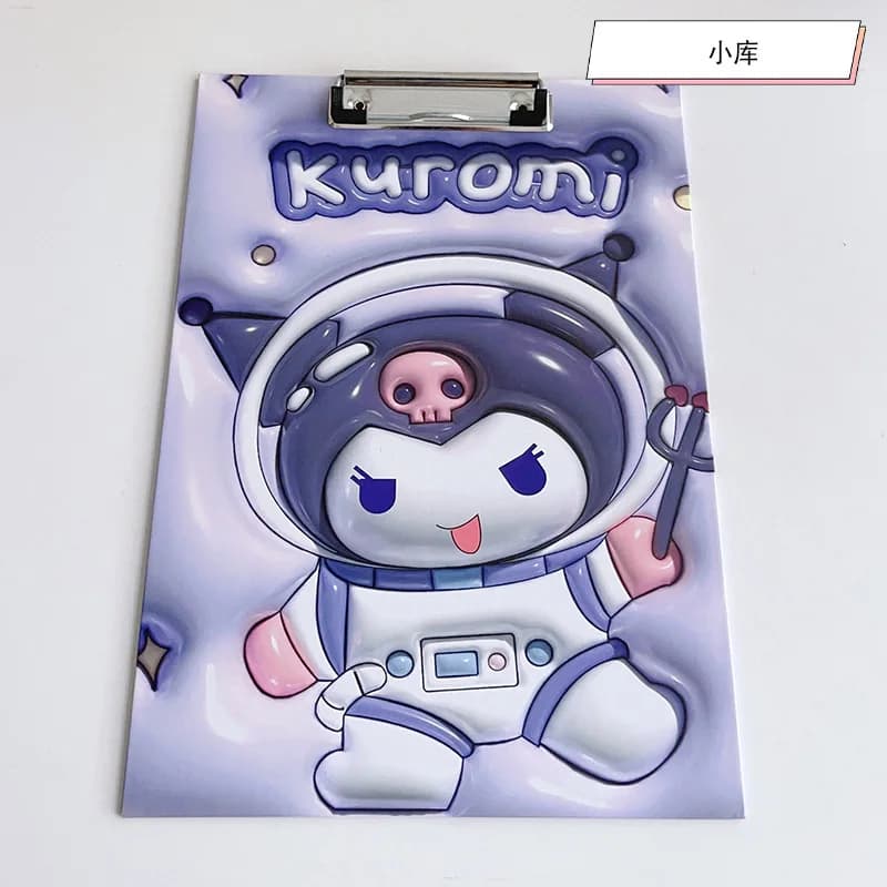Nouvelle Pochette 3D A4 Cinnamoroll Kawaii, Design Esthétique, avec Pince à Papier, Cadeau de Fêtes