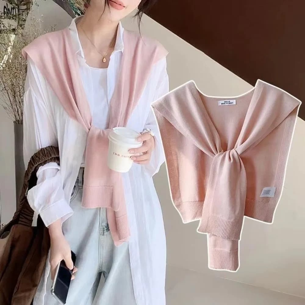 Écharpe fine tricotée pour femme