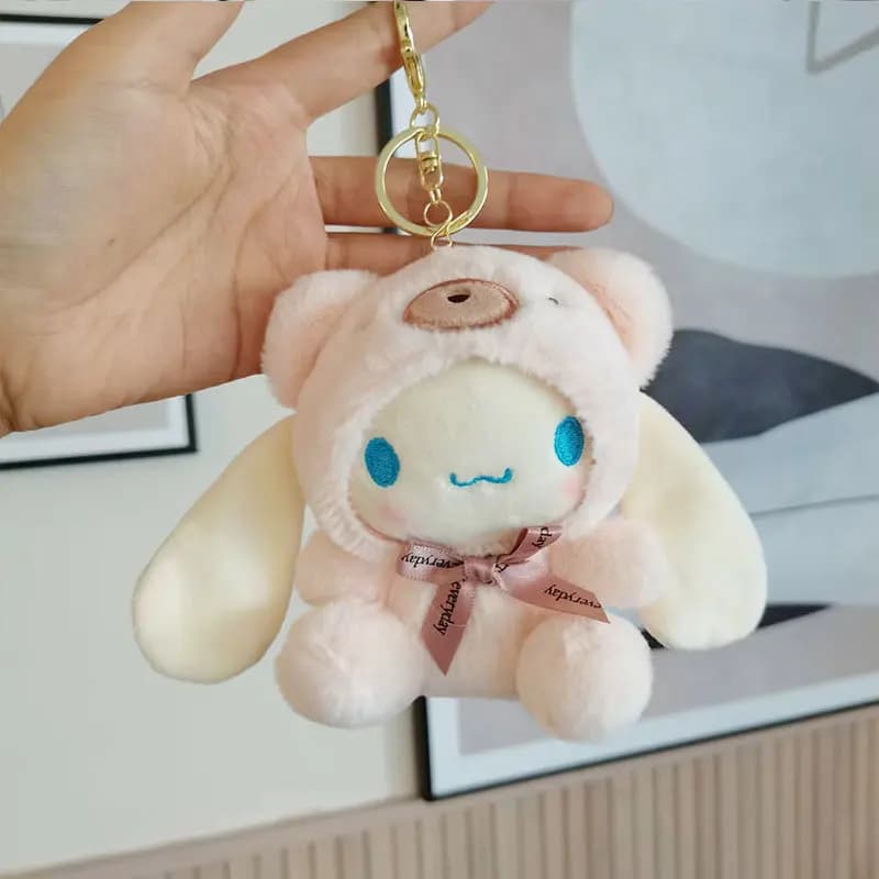 Nouvelle poupée en peluche créative Hello Kitty My Melody Cinnamoroll, jouet cadeau, figurine d'anime originale, ornements de collection, vente en gros