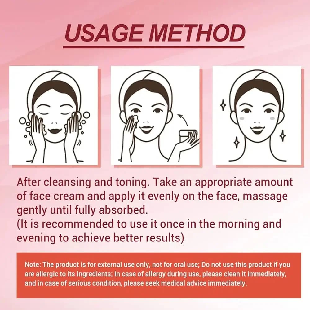 Crème anti-rides instantanée pour le visage