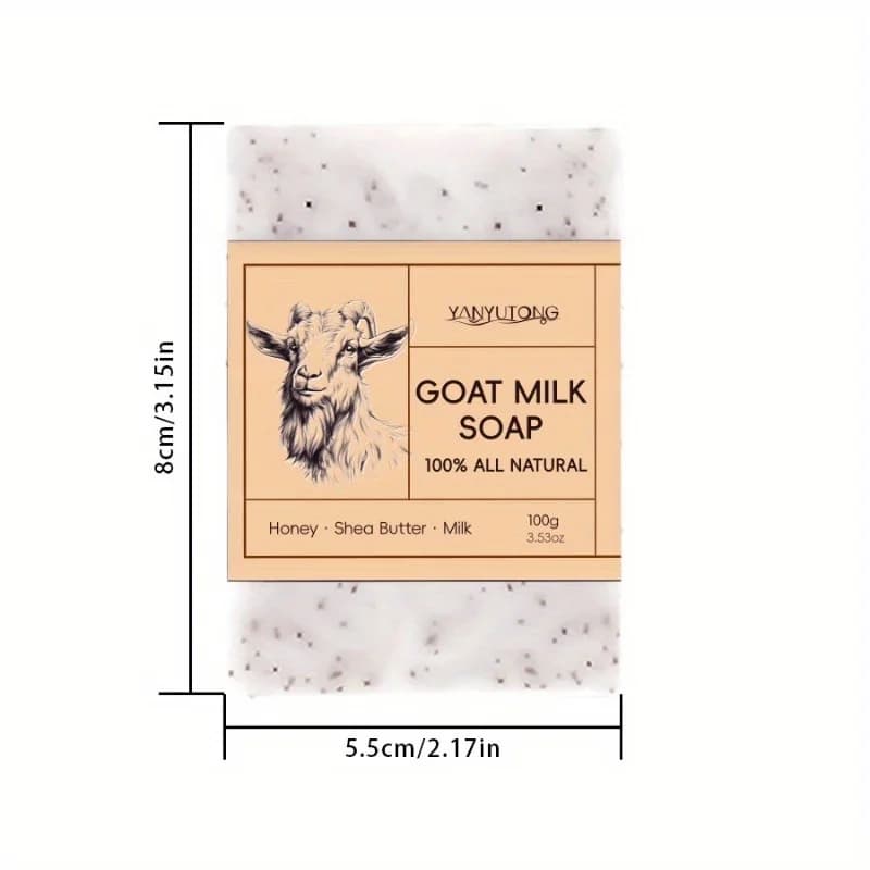 Savon au lait de chèvre 100g, nettoie la peau, nettoie et fait prendre un bain aux peaux, adapté à tous les types de peau